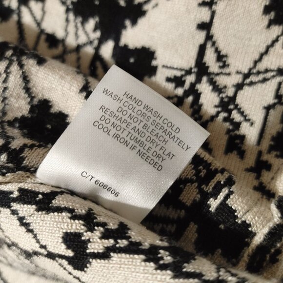 Taylor Size Large Womens Floral Print Black  White Dress Large Rayon Polyester - Picture 8 of 14